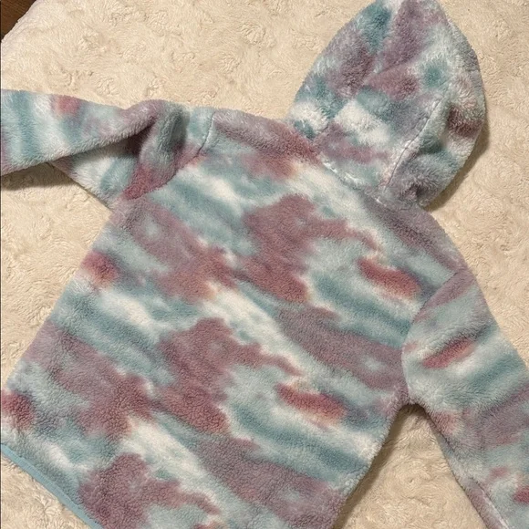 Eddie Bauer Kids Fleece Hoodie - Blue and Pink Medium 10/12 - Picture 4 of 5